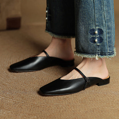 Carol | Mules Mary Jane de Punta Cuadrada