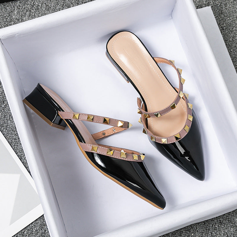 Anita | Mules de Punta con Tachuelas