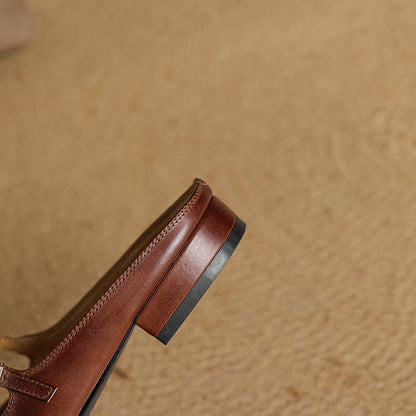 Luciana | Mules Mary Jane de Punta Almendra