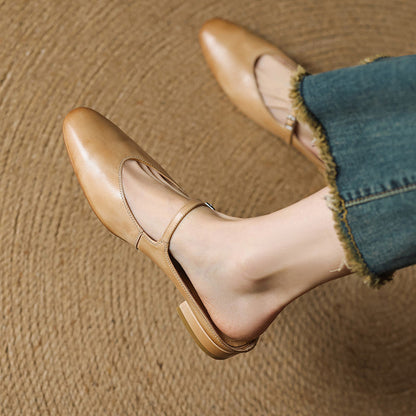 Luciana | Mules Mary Jane de Punta Almendra