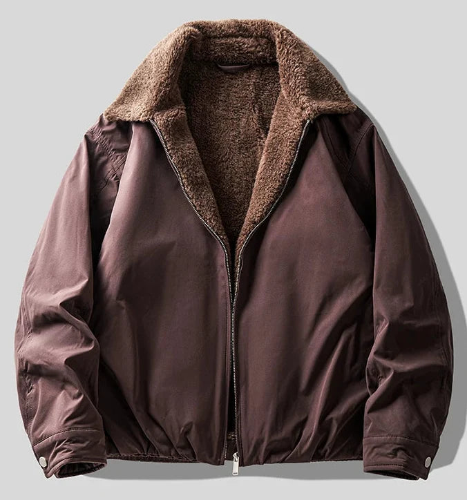 Chaqueta Casual con Cuello de Franela Leonardo