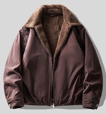Chaqueta Casual con Cuello de Franela Leonardo
