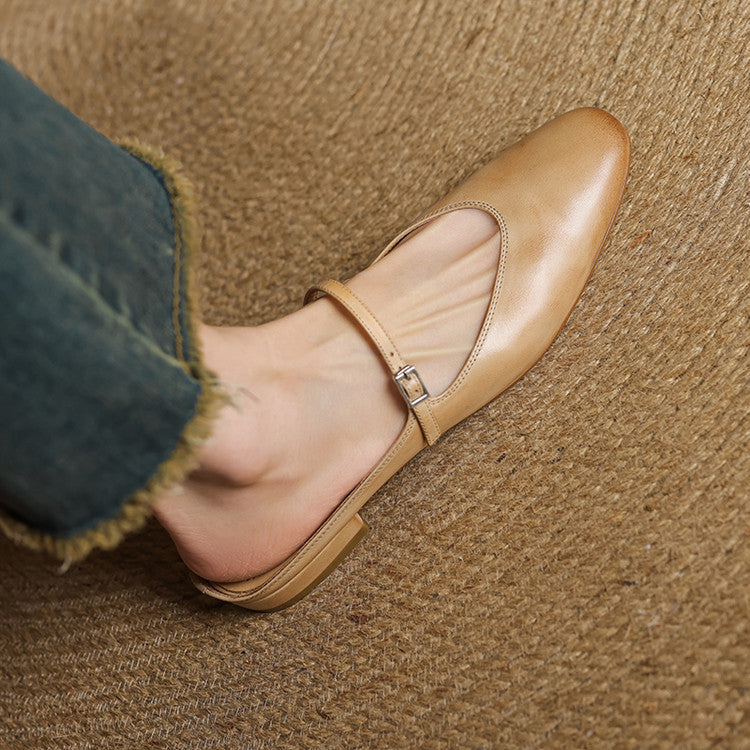 Luciana | Mules Mary Jane de Punta Almendra