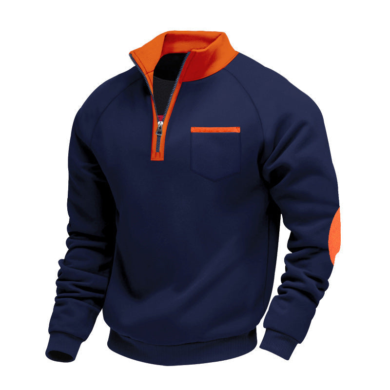 | PULL EN POLAIRE AVEC MOITIÉ ZIP POUR HOMME