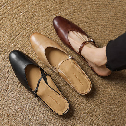 Luciana | Mules Mary Jane de Punta Almendra