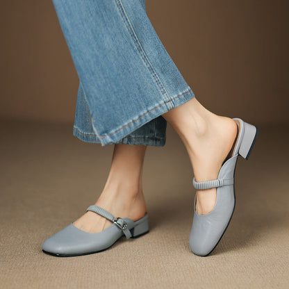 Laiza | Mules Mary Jane de Punta Redonda