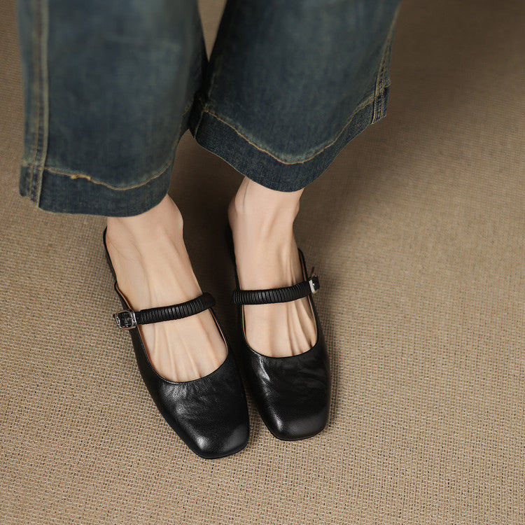 Laiza | Mules Mary Jane de Punta Redonda