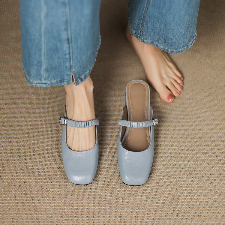 Laiza | Mules Mary Jane de Punta Redonda