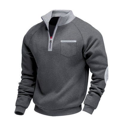 | PULL EN POLAIRE AVEC MOITIÉ ZIP POUR HOMME