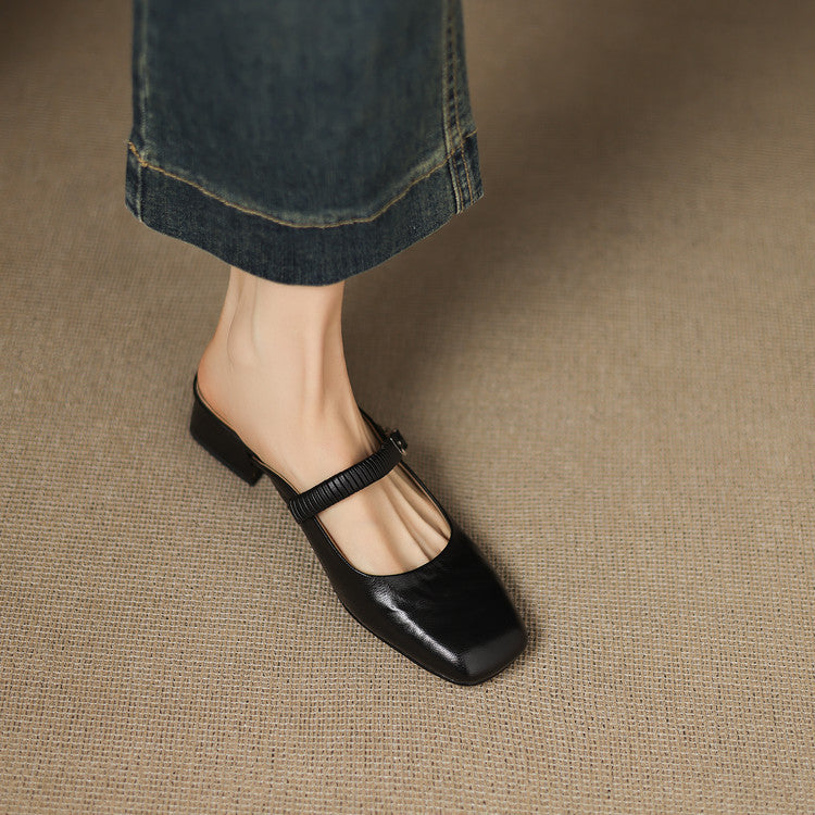 Laiza | Mules Mary Jane de Punta Redonda