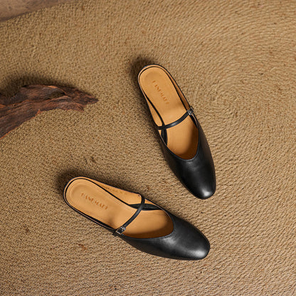 Luciana | Mules Mary Jane de Punta Almendra