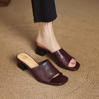 Julia | Mules Abiertas con Talón