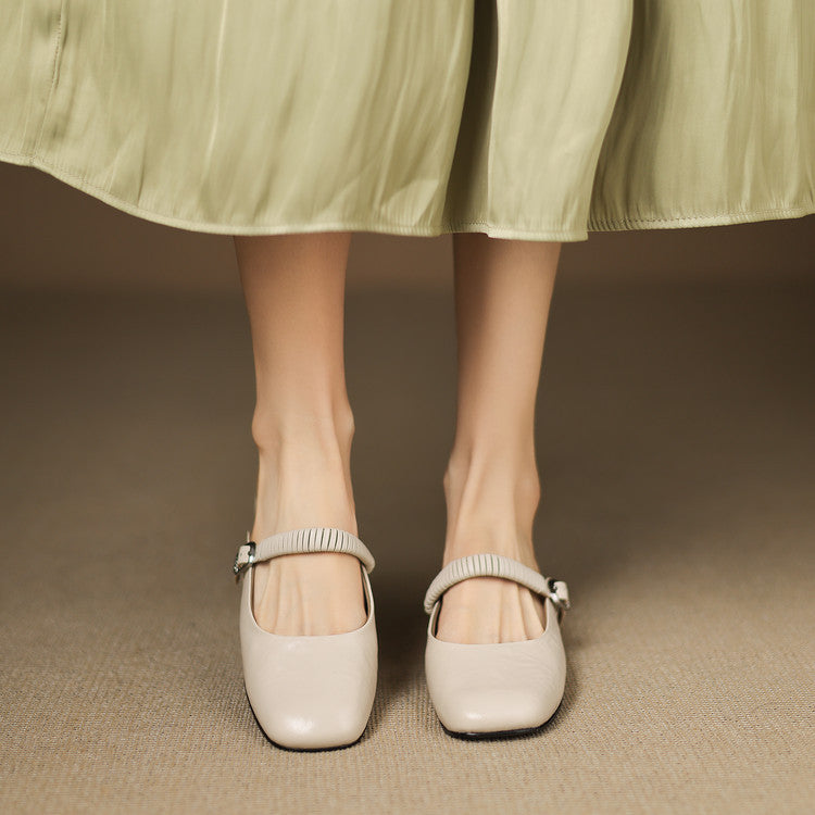Laiza | Mules Mary Jane de Punta Redonda