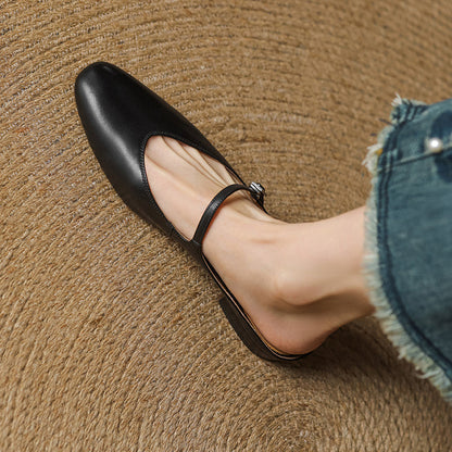 Luciana | Mules Mary Jane de Punta Almendra