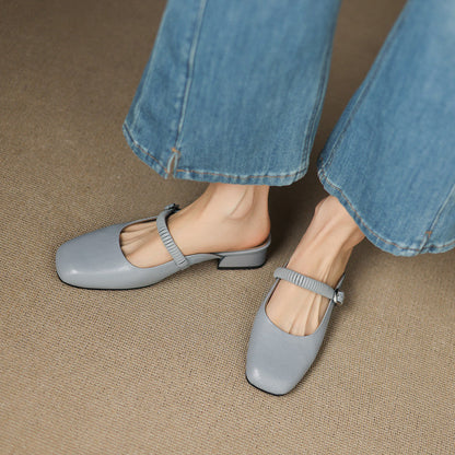 Laiza | Mules Mary Jane de Punta Redonda