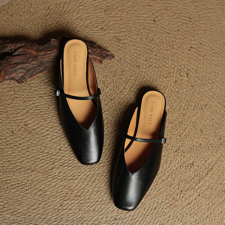 Carol | Mules Mary Jane de Punta Cuadrada