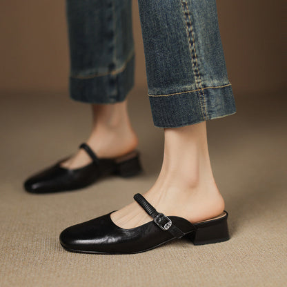 Laiza | Mules Mary Jane de Punta Redonda