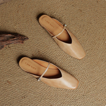 Carol | Mules Mary Jane de Punta Cuadrada
