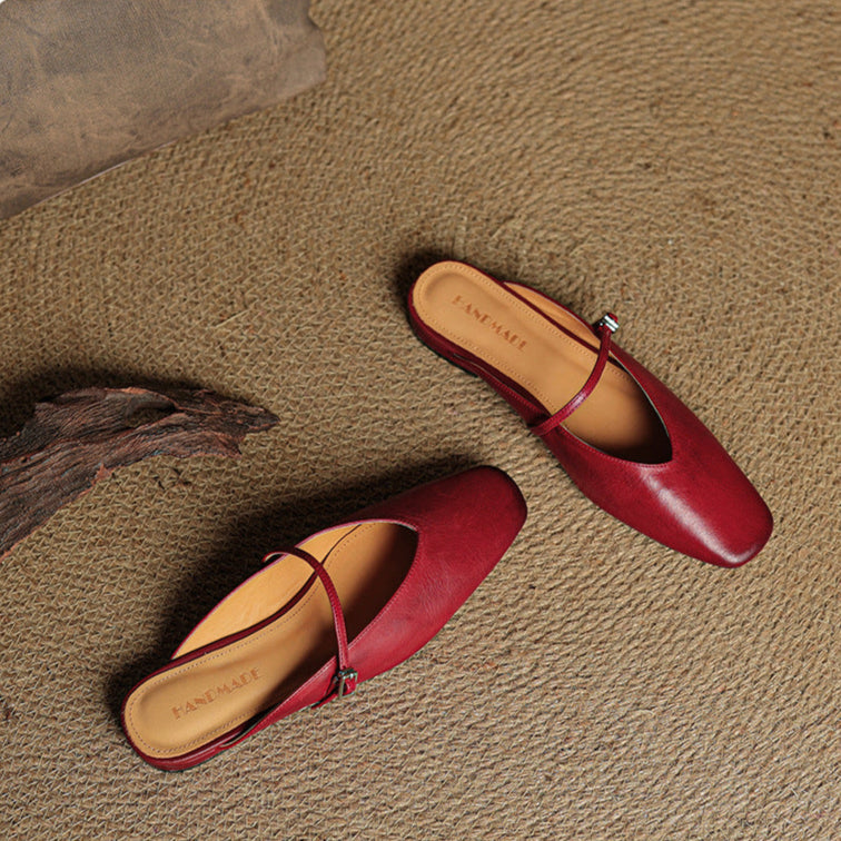 Carol | Mules Mary Jane de Punta Cuadrada