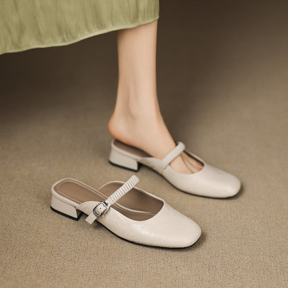 Laiza | Mules Mary Jane de Punta Redonda
