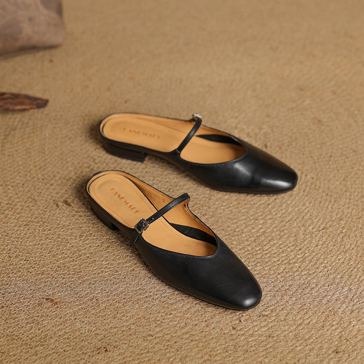 Luciana | Mules Mary Jane de Punta Almendra