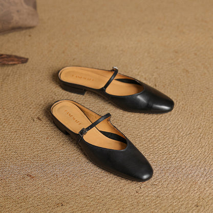Luciana | Mules Mary Jane de Punta Almendra