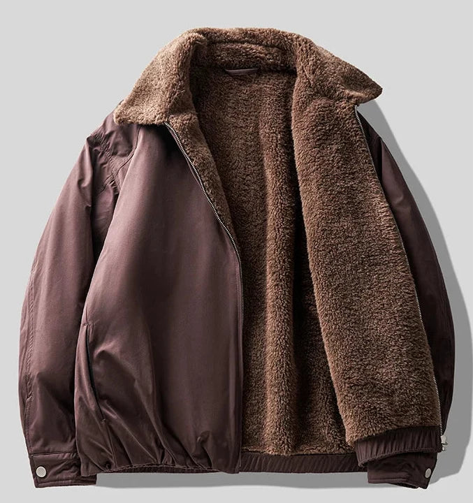 Chaqueta Casual con Cuello de Franela Leonardo
