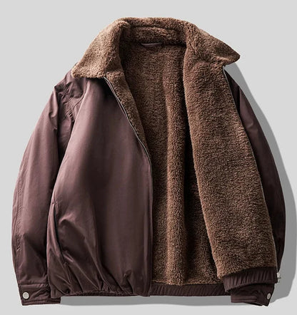 Chaqueta Casual con Cuello de Franela Leonardo