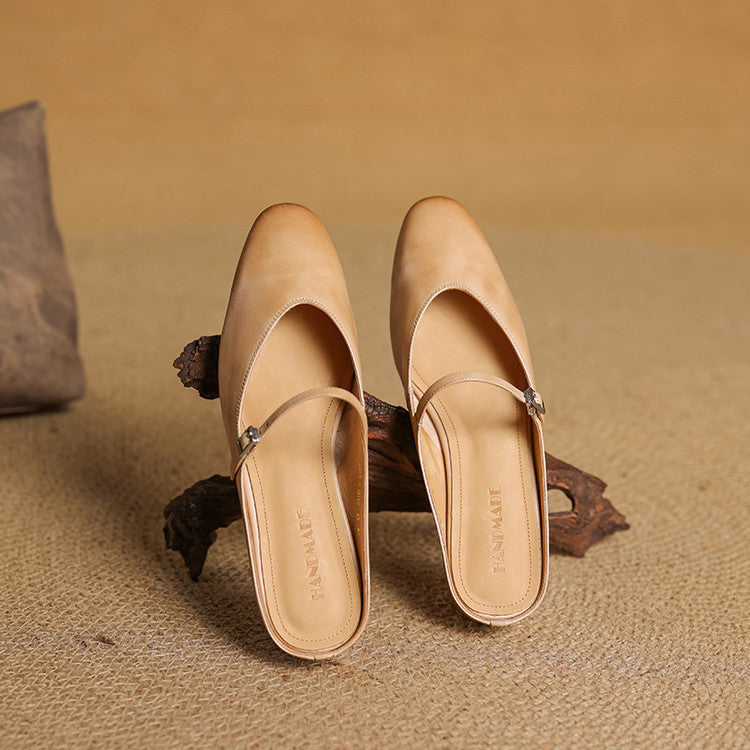 Luciana | Mules Mary Jane de Punta Almendra