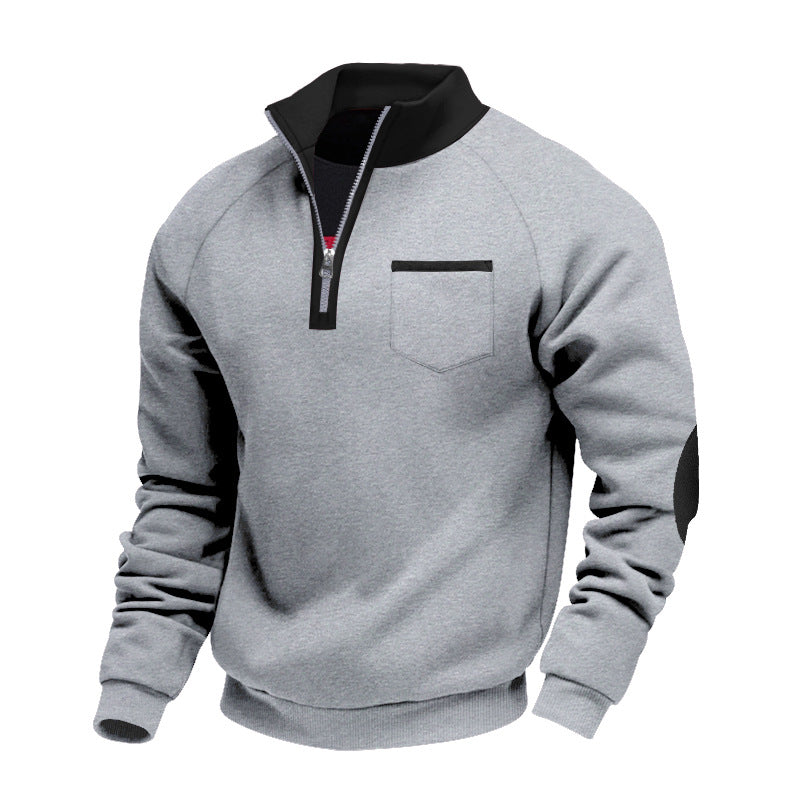 | PULL EN POLAIRE AVEC MOITIÉ ZIP POUR HOMME
