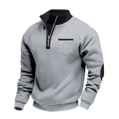 | PULL EN POLAIRE AVEC MOITIÉ ZIP POUR HOMME