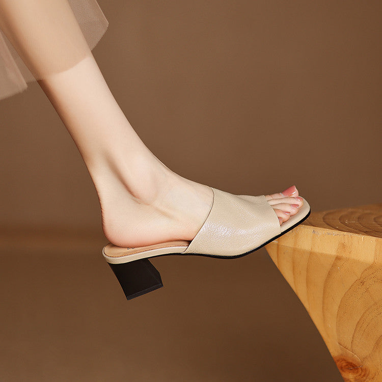 Julia | Mules Abiertas con Talón