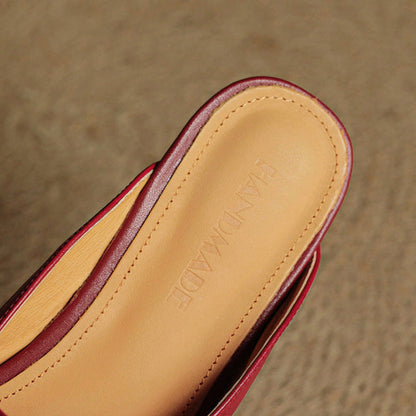 Carol | Mules Mary Jane de Punta Cuadrada