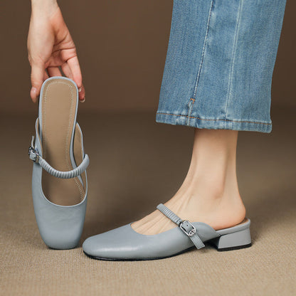 Laiza | Mules Mary Jane de Punta Redonda