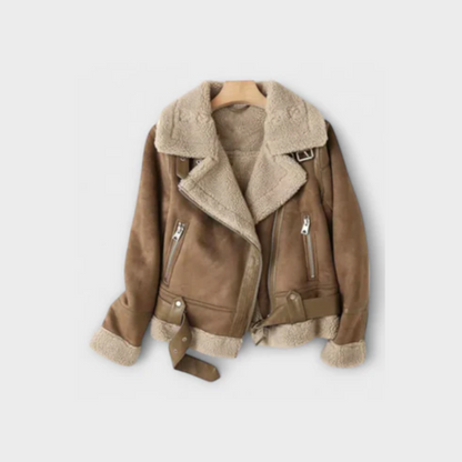 Chaqueta Aviator Aurora de shearling