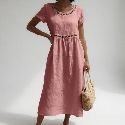 | Robe Brodée Fluide Aveline
