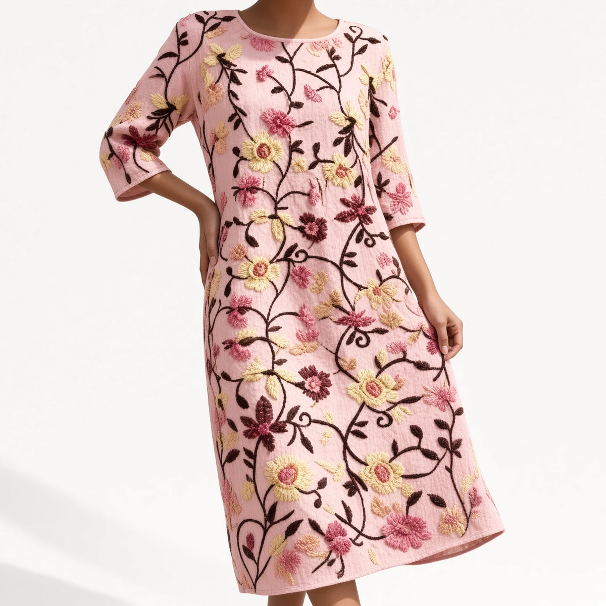 Vestido Éloravie™ Bordado – Fluido y Fresco para el Verano