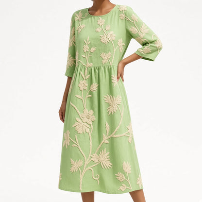 Vestido Éloravie™ Bordado – Fluido y Fresco para el Verano