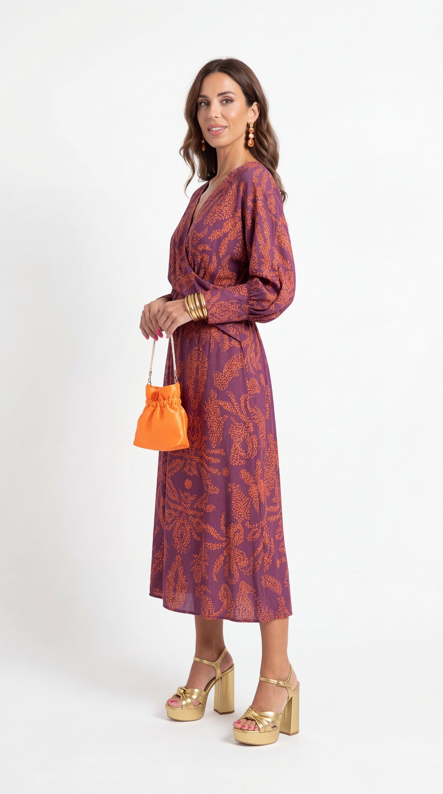 | Robe Mi-Longue Imprimée Chloé