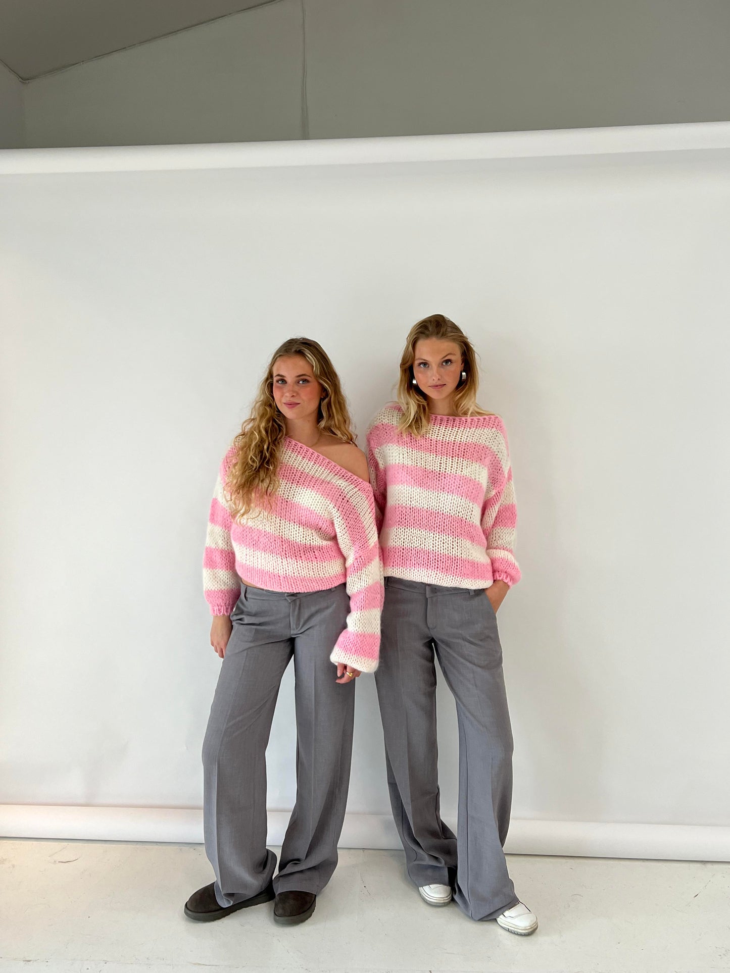 Jersey oversize de punto a rayas