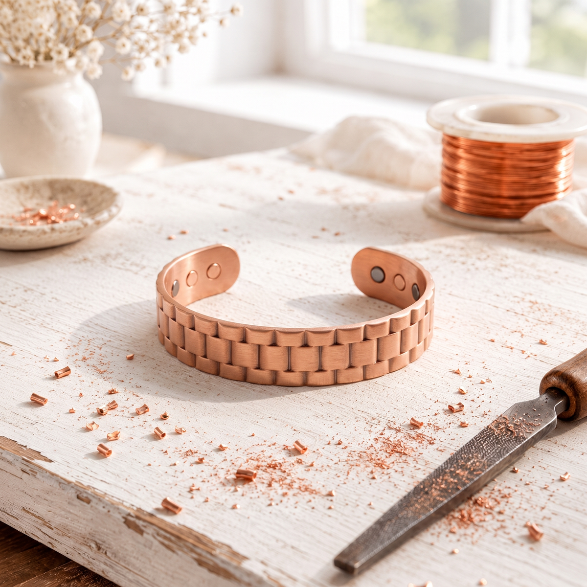 Brazalete Ashlar de Cobre para Hombre