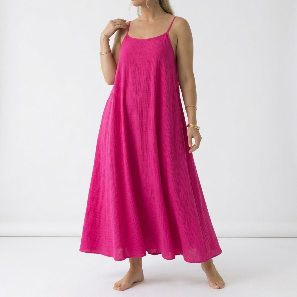 Dorsale™ — Vestido Maxi Espalda Descubierta Tirantes con Lazo