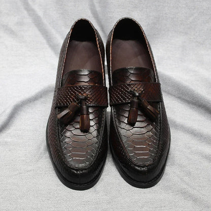 Mocasines de Cuero con Estampado Premium Leonardo