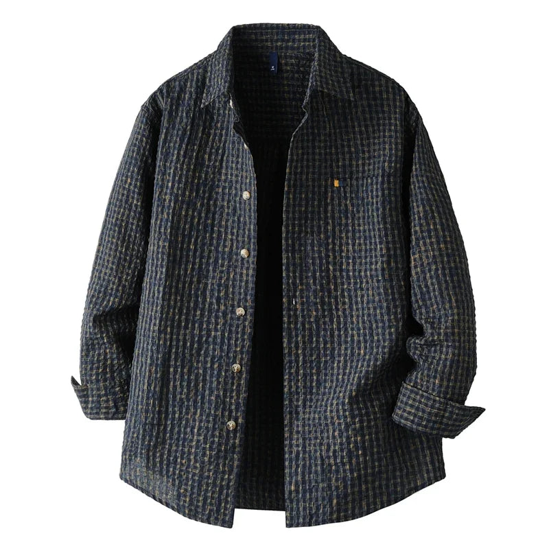Camisa Oversize de Cuadros Clásica Leonardo