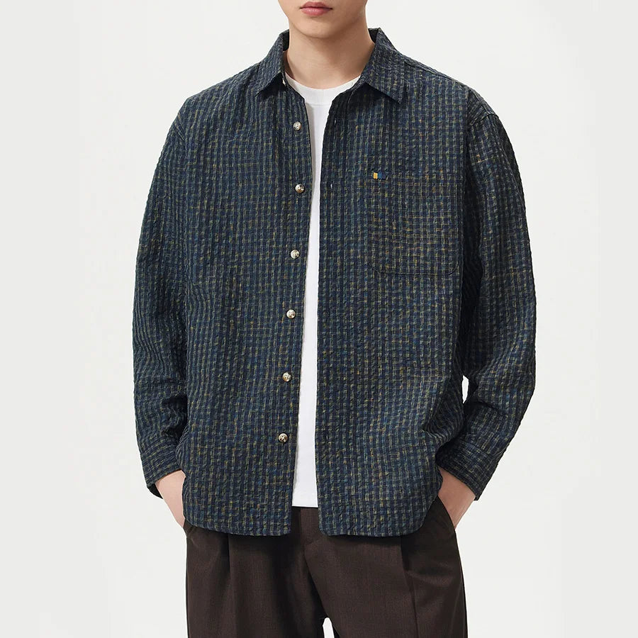 Camisa Oversize de Cuadros Clásica Leonardo