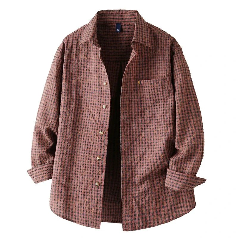 Camisa Oversize de Cuadros Clásica Leonardo