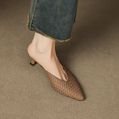 Maria | Mules Trenzadas de Punta
