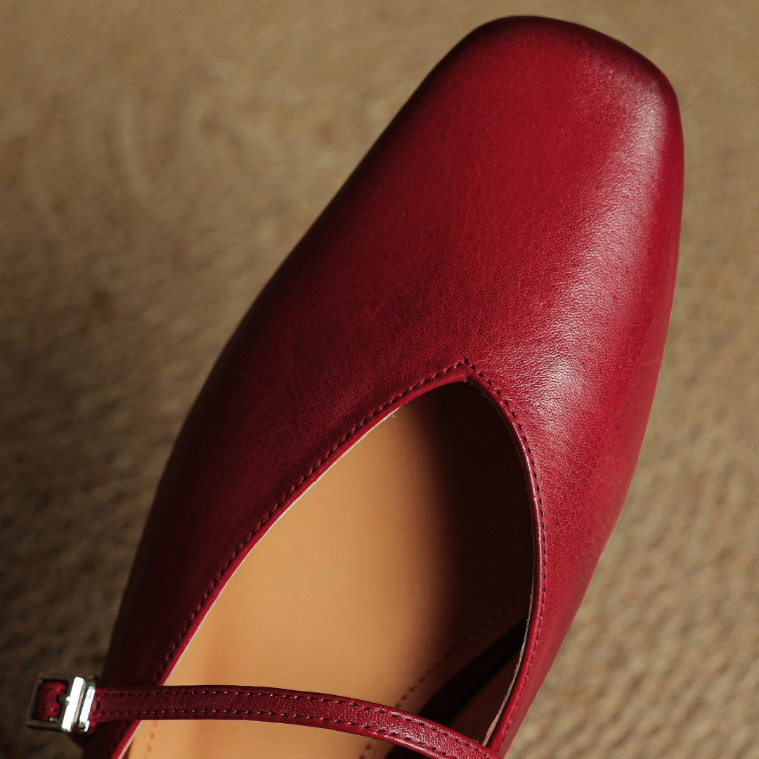 Carol | Mules Mary Jane de Punta Cuadrada