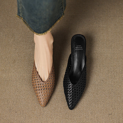 Maria | Mules Trenzadas de Punta