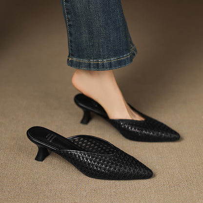 Maria | Mules Trenzadas de Punta